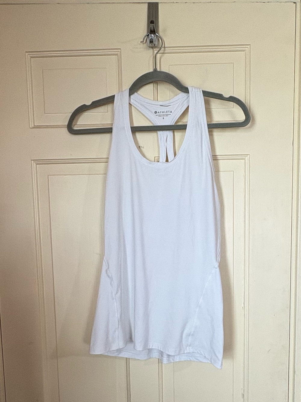 Athleta Speedlight Racerback Tank Top Small  White  Activewear Gym Yoga